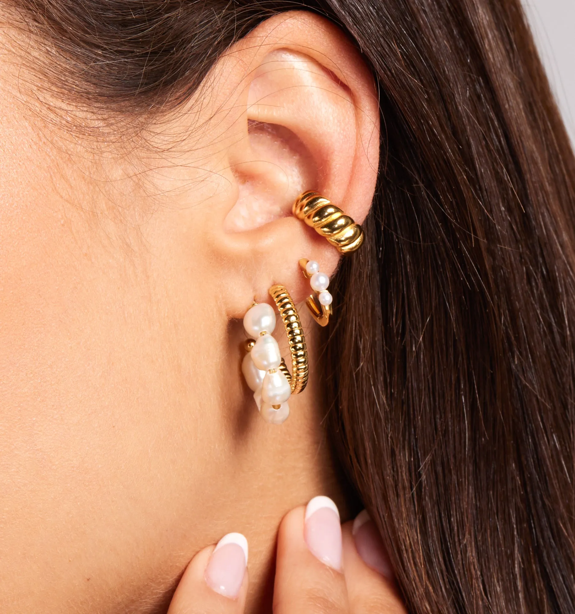 Textured Hoop Earrings