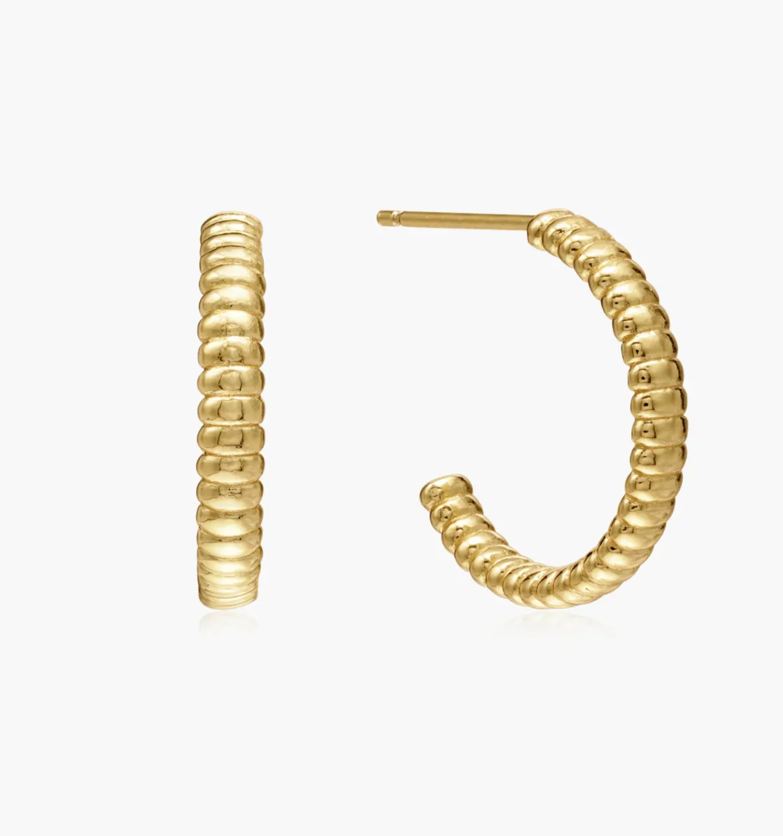 Textured Hoop Earrings
