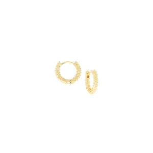 Textured Huggie - Gold