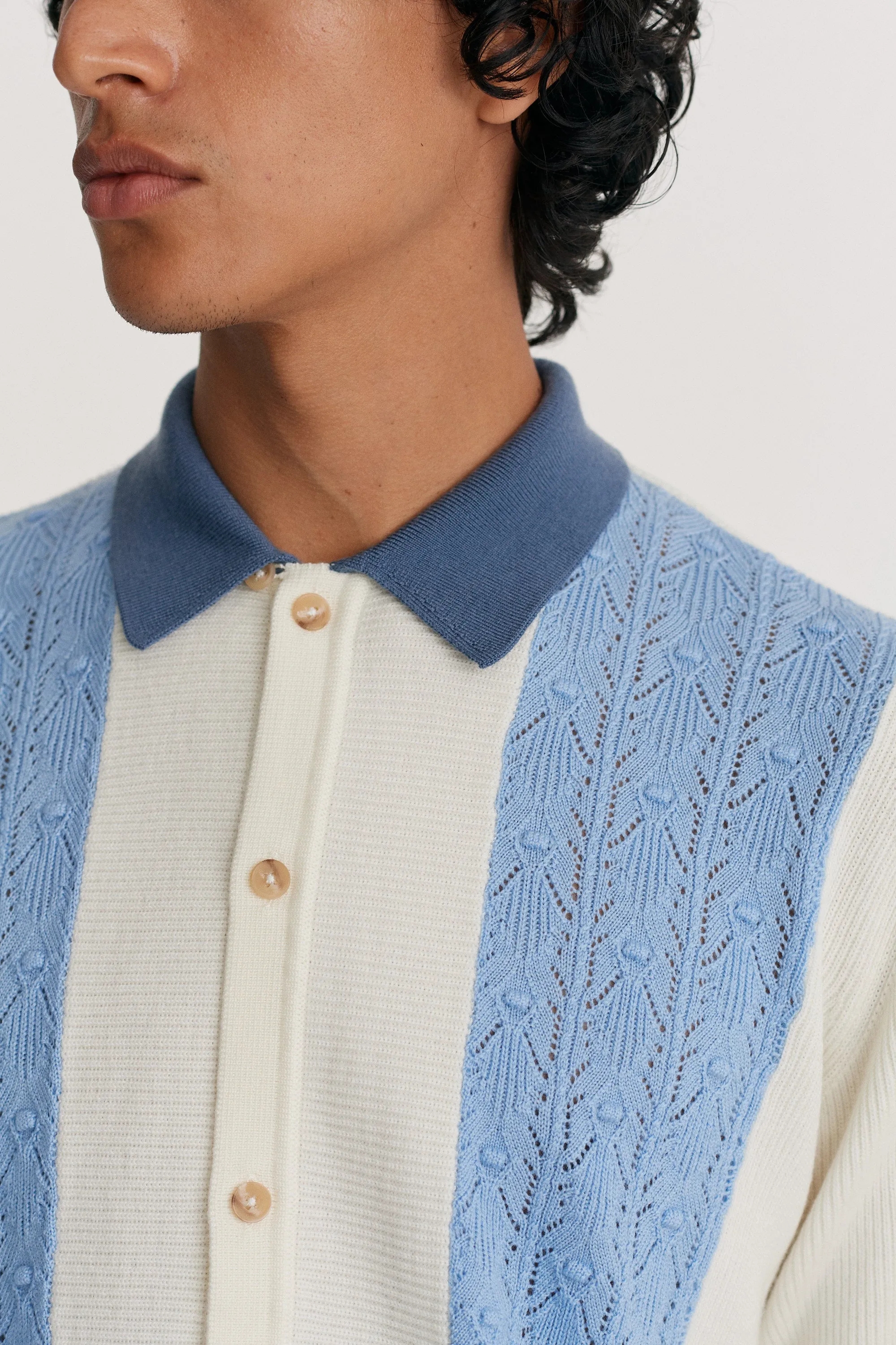 Textured Panel Cardigan