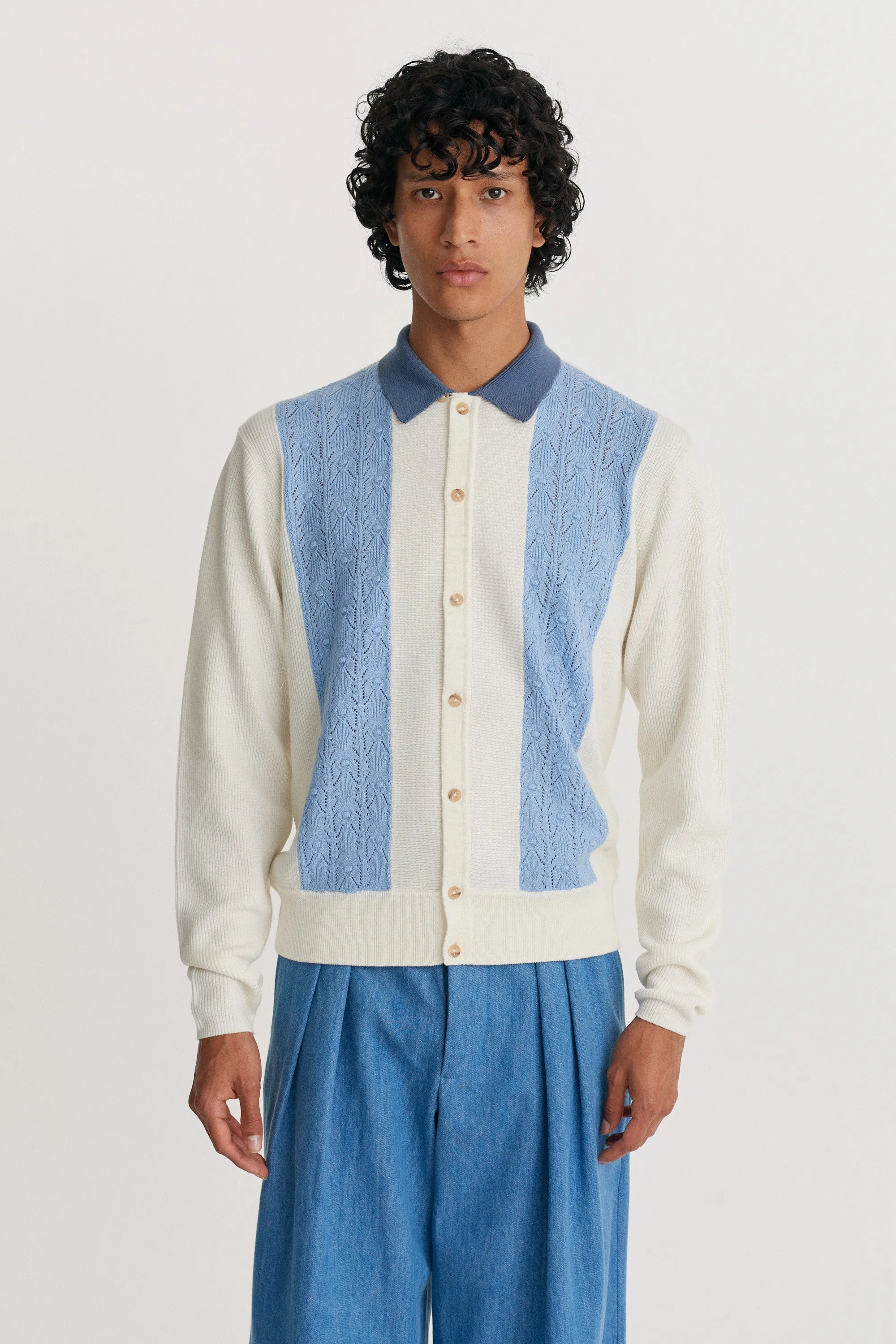 Textured Panel Cardigan