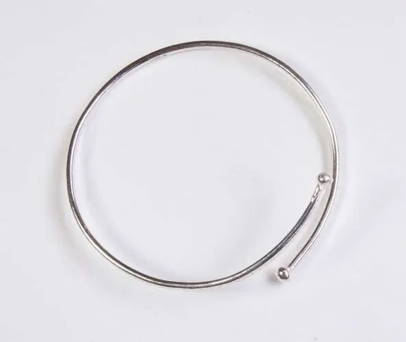 Textured Silver Bangle