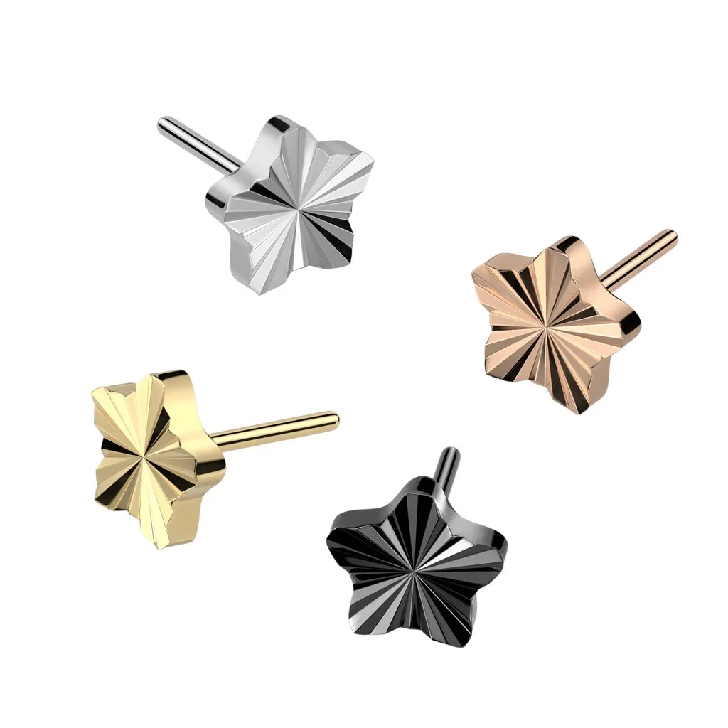 Textured Star Stud