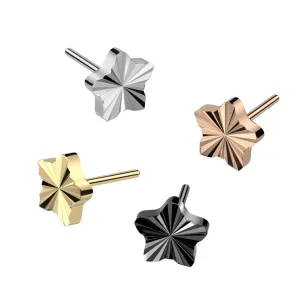 Textured Star Stud