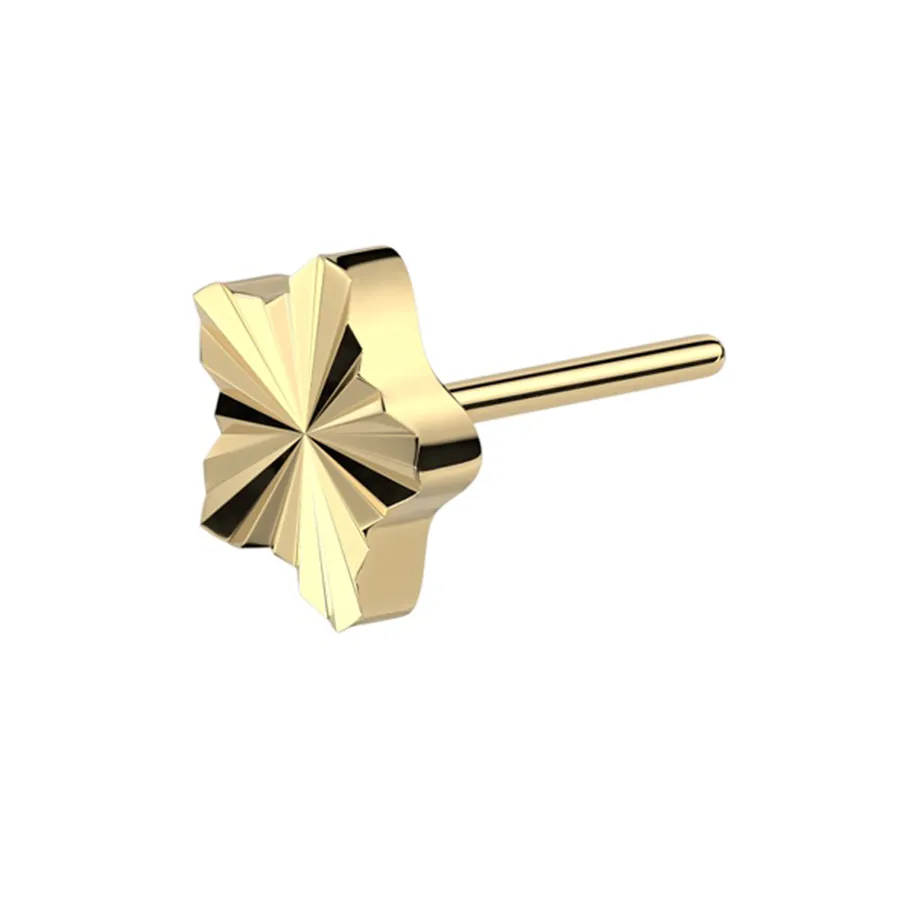 Textured Star Stud