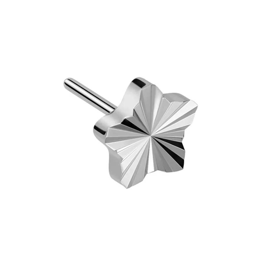 Textured Star Stud