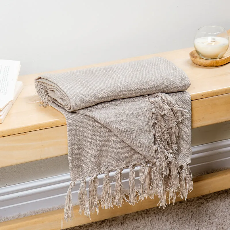 Textured Throw - Stone