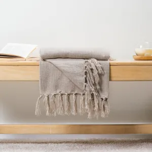 Textured Throw - Stone