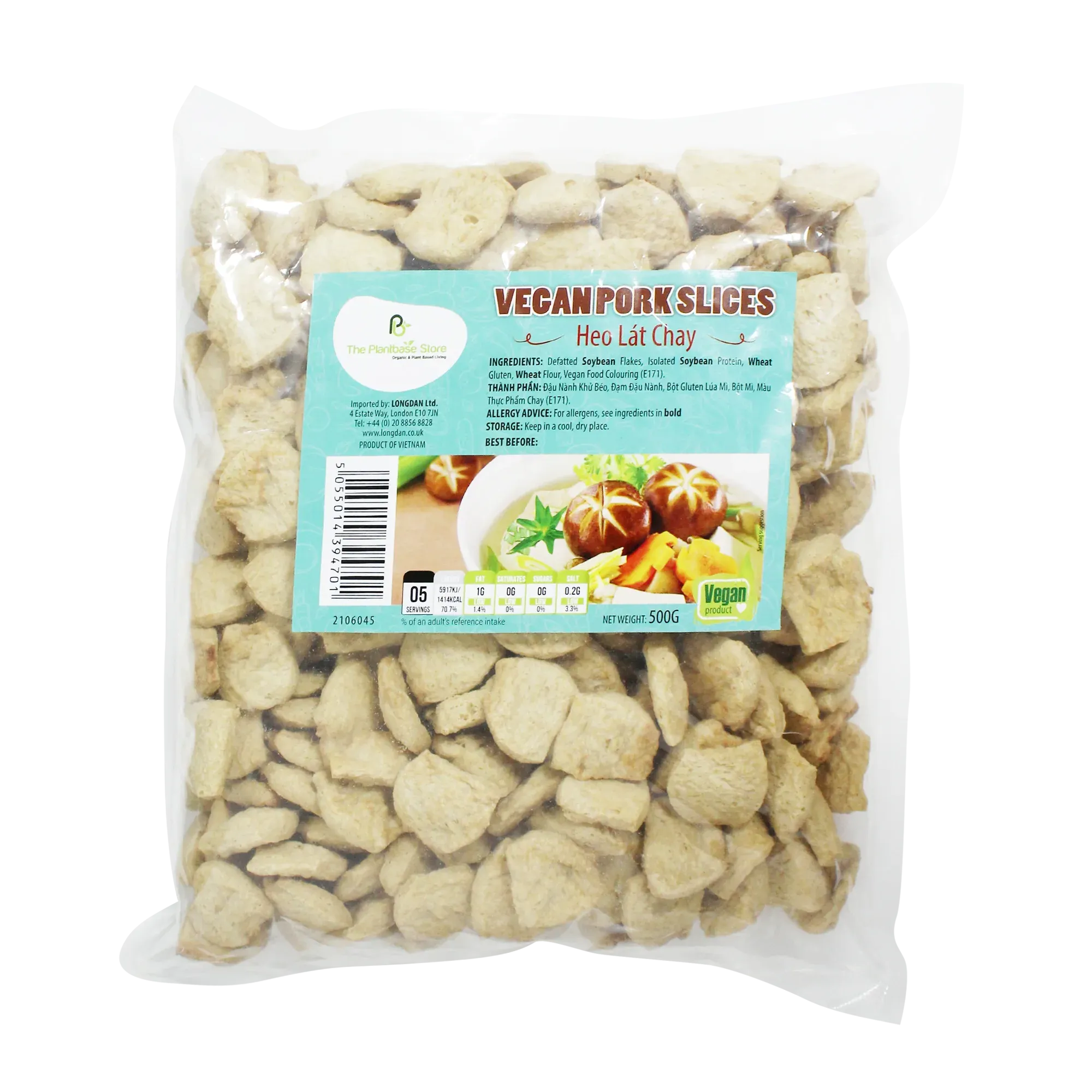 The Plantbase Store Vegan Pork Slices 500g (Case 20)