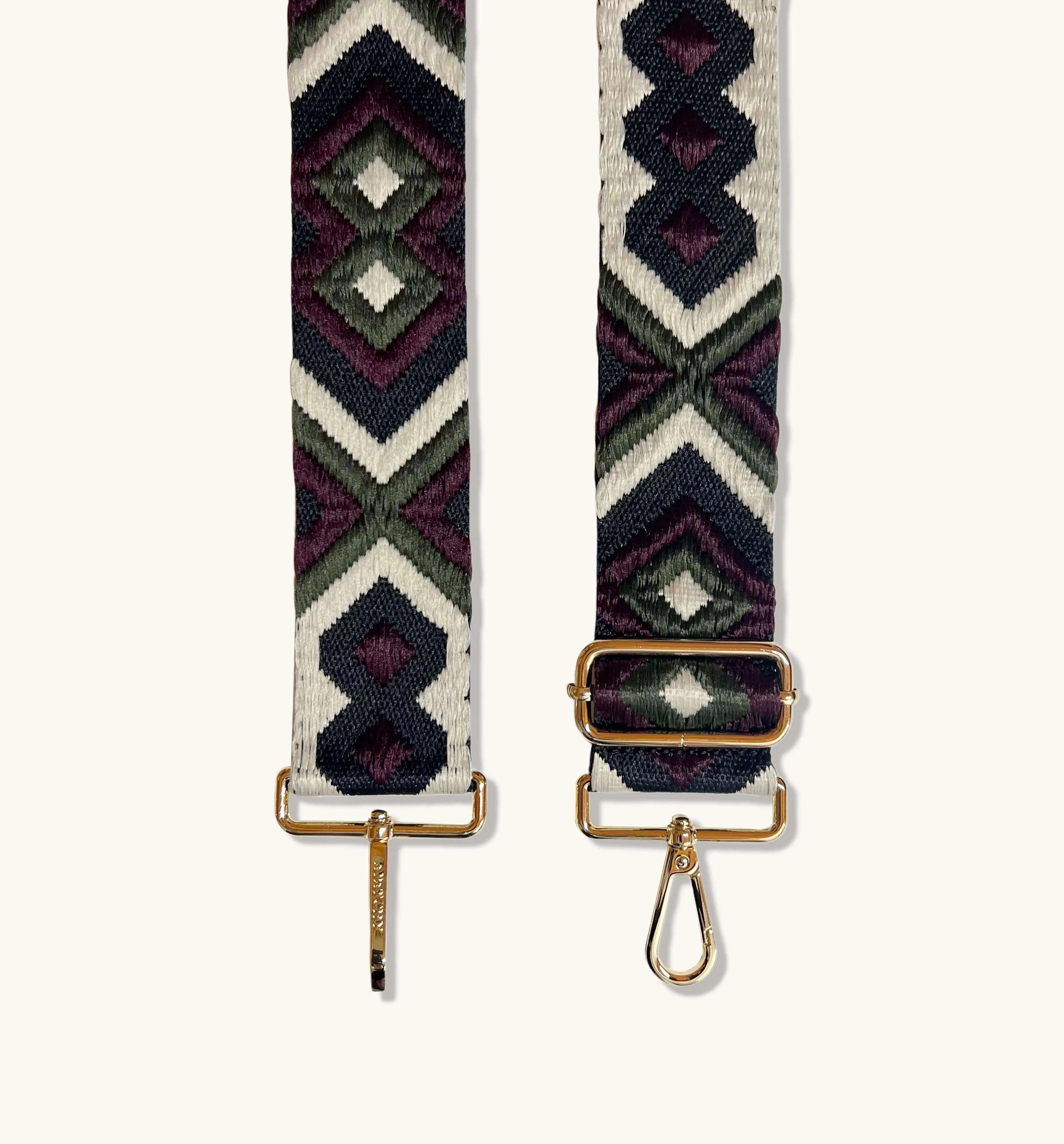 The Tassel Olive Green Leather Crossbody Bag With Port & Olive Diamond Strap