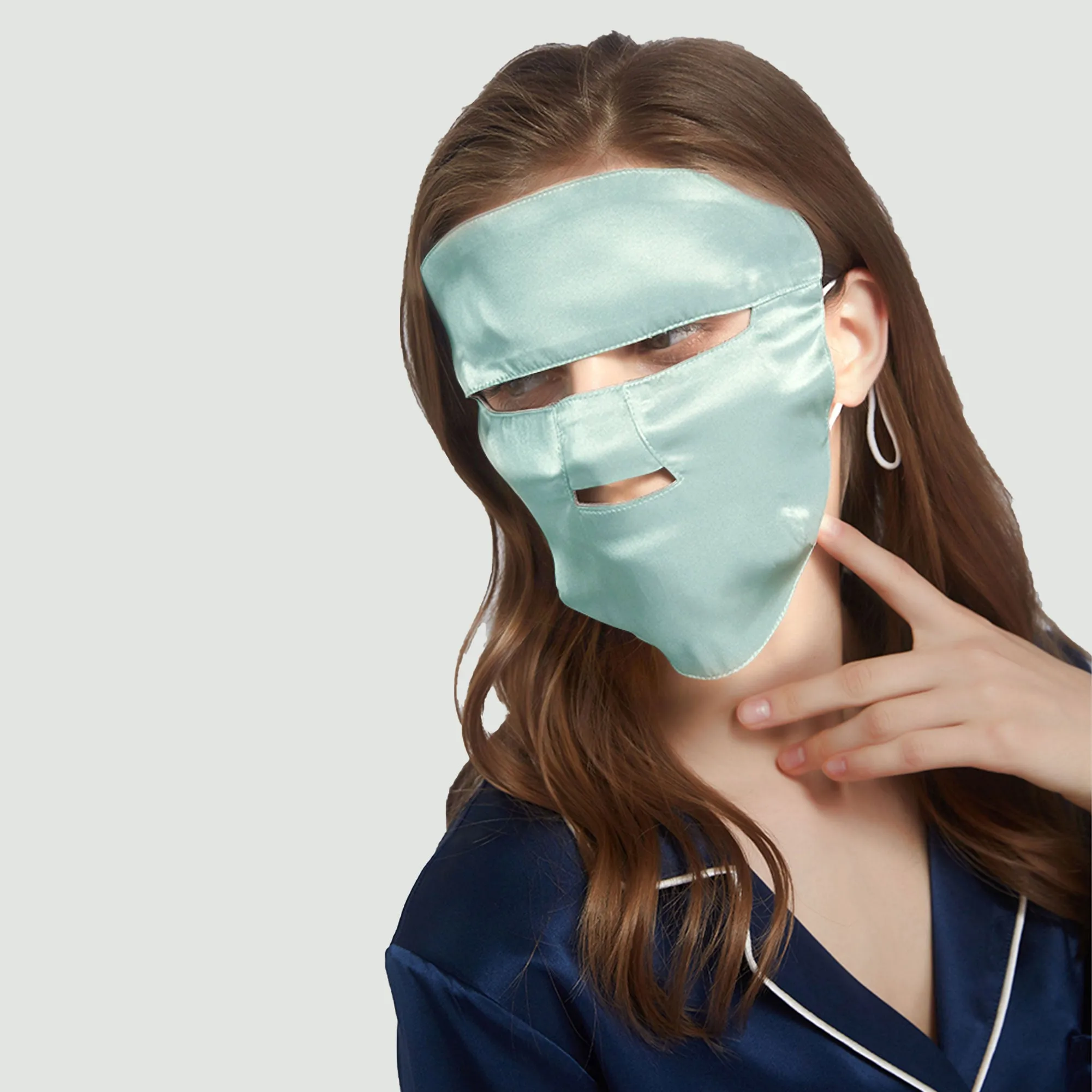THXSILK Hyaluronic Acid Double Hydration 22 Momme Silk Face Beauty Mask