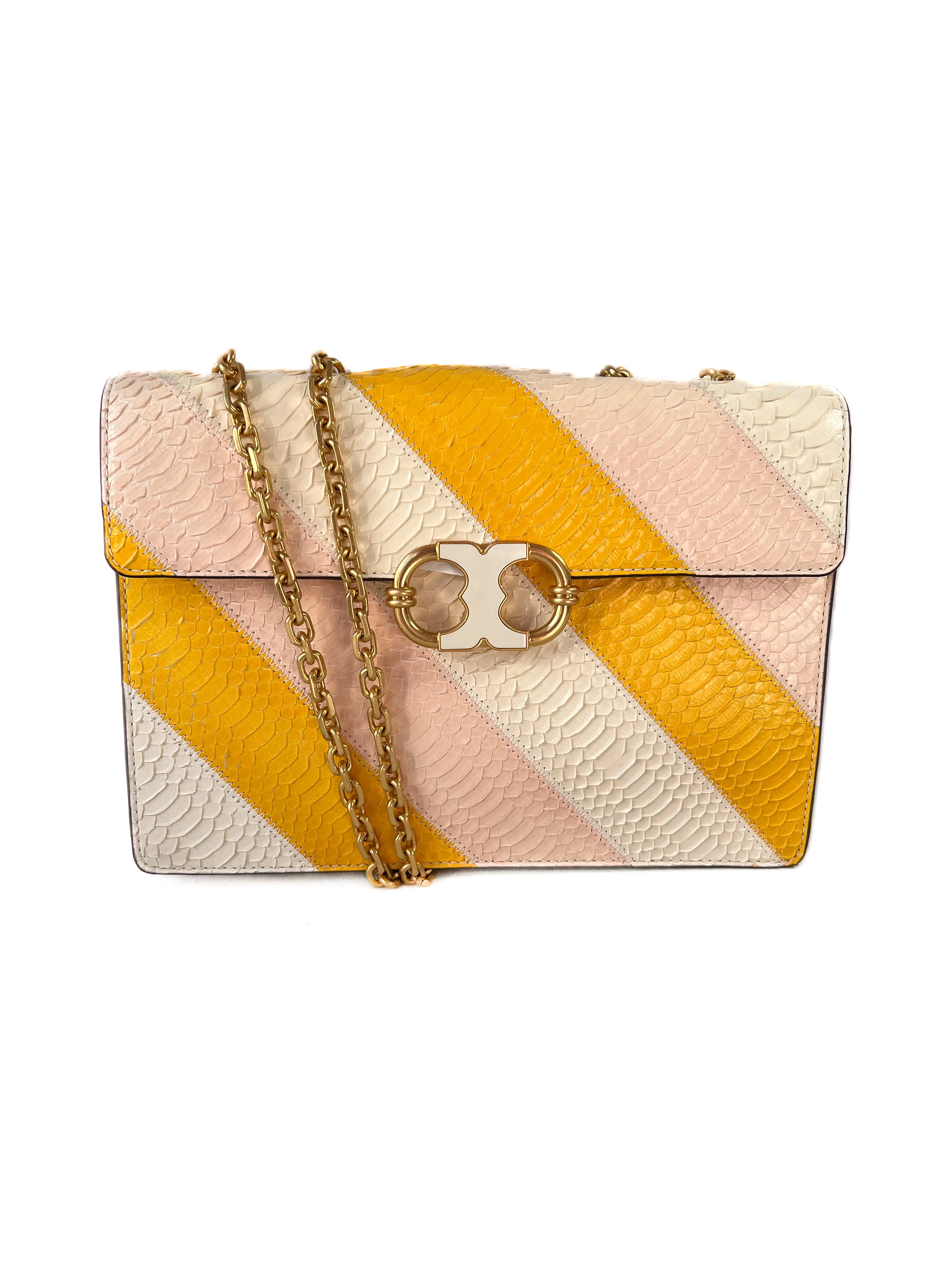 Tory Burch gemini link chain snake shoulder bag