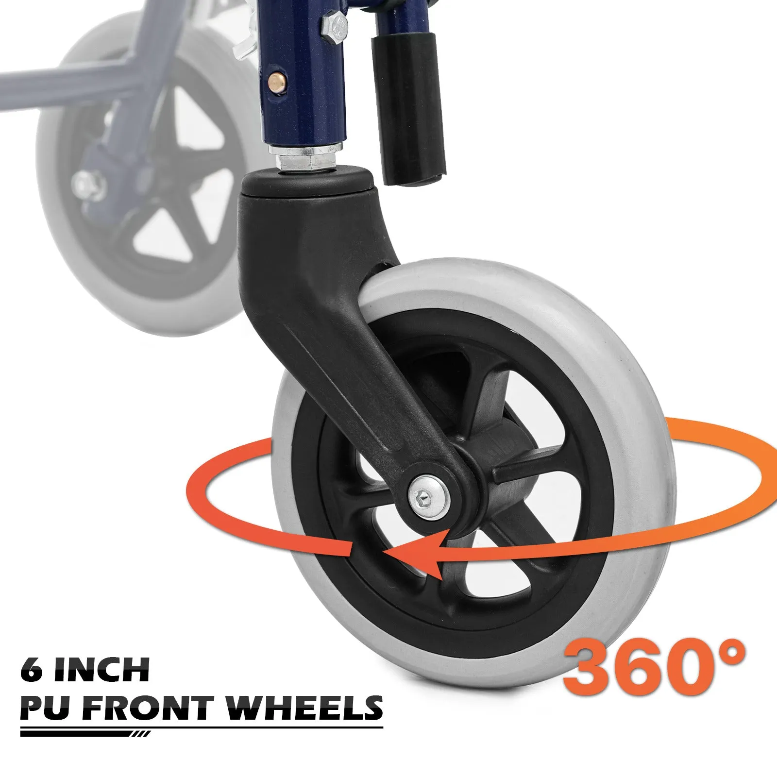 Transport Wheelchair - Blue - Can Be Carry-on Plane