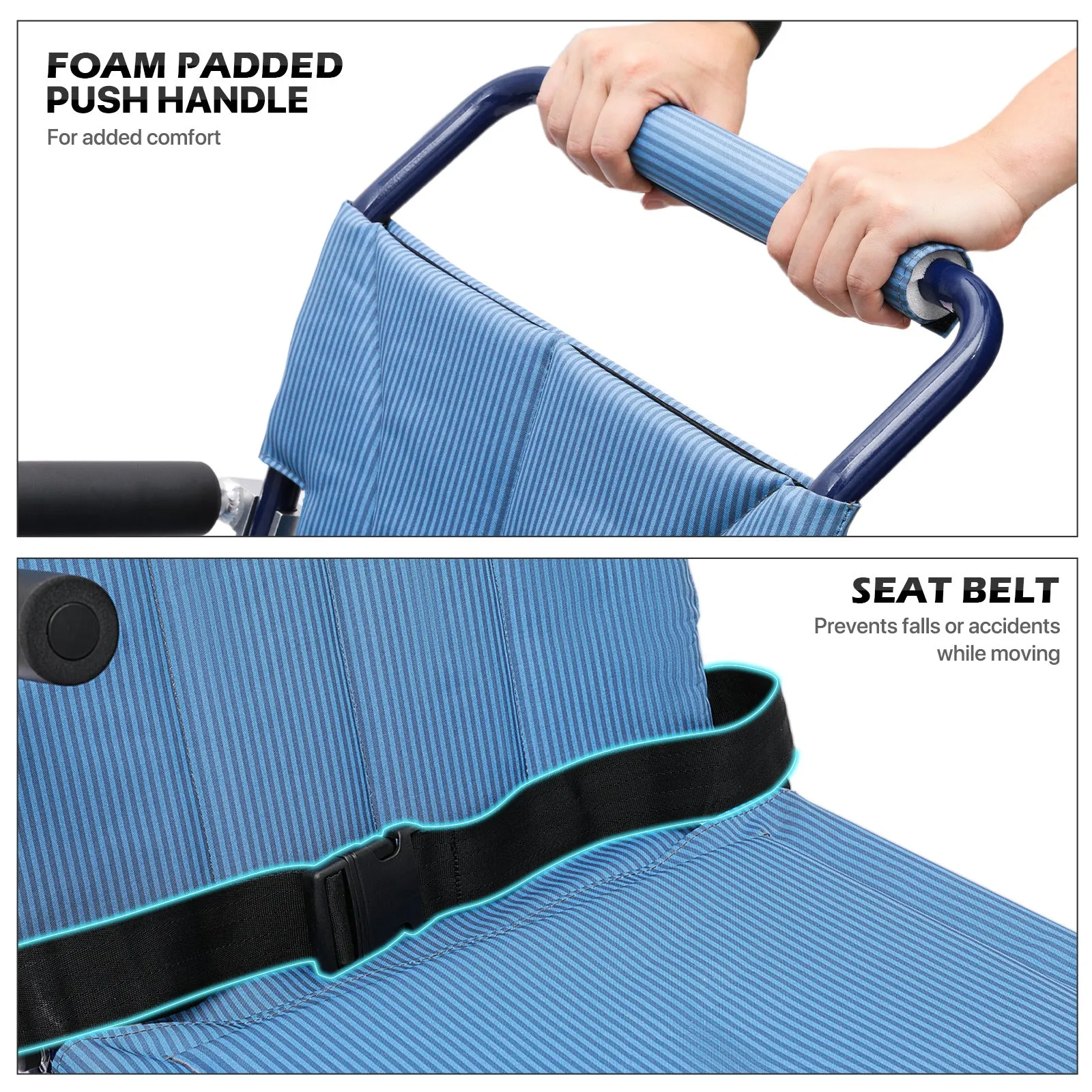 Transport Wheelchair - Blue - Can Be Carry-on Plane