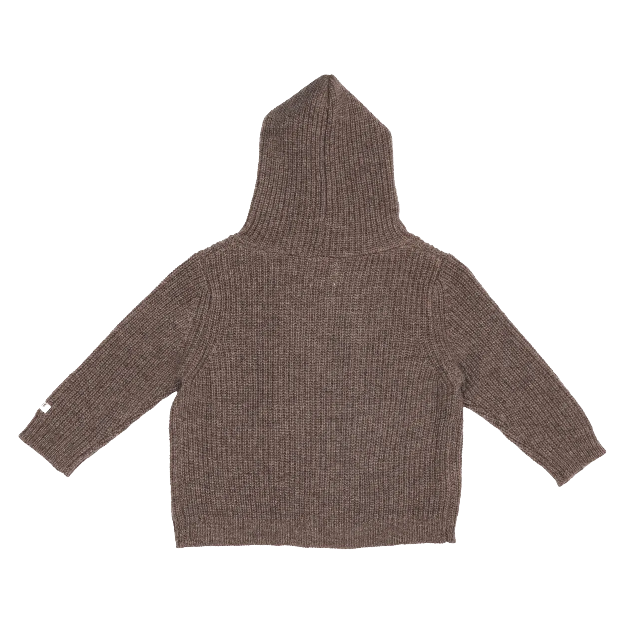 Tristan Merino Wool Cardigan | Dark Taupe Melange