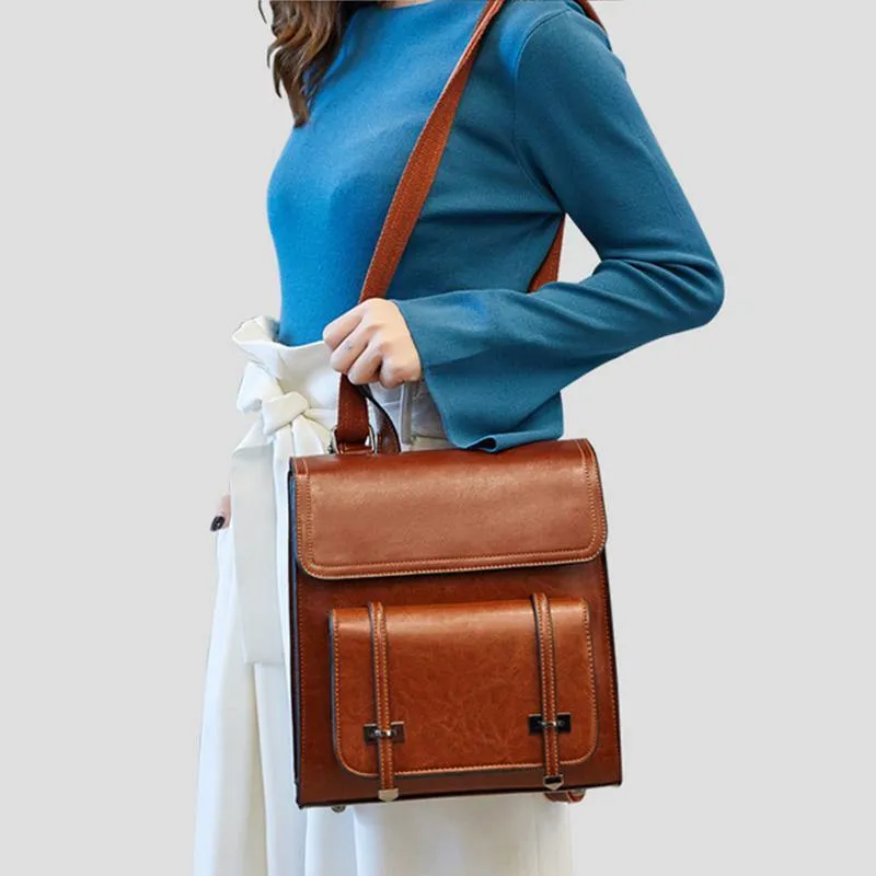 Tucson Full Grain Leather Women's Backpack