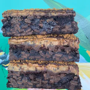 Vegan Biscoff Cookie Dough Brownie