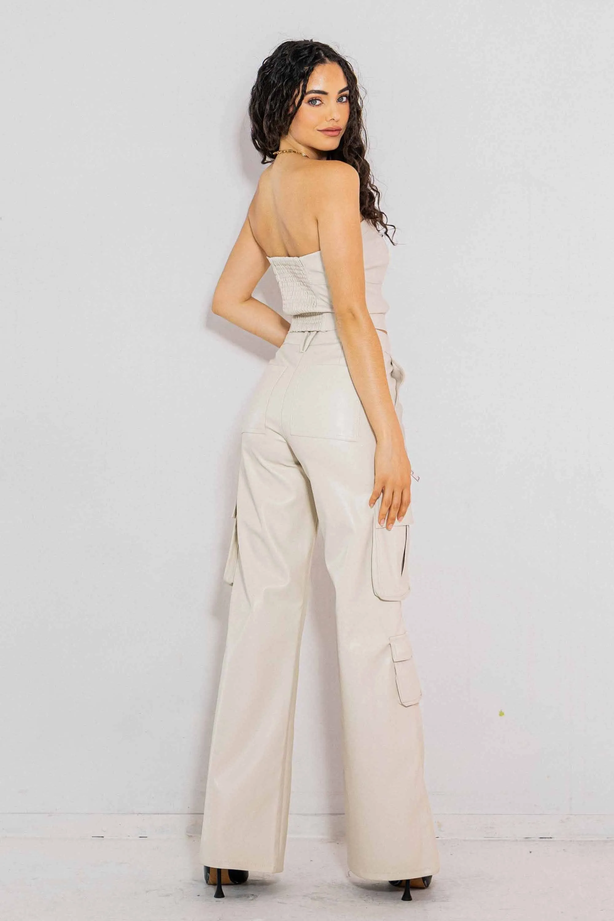 Vegan Leather Corset Top