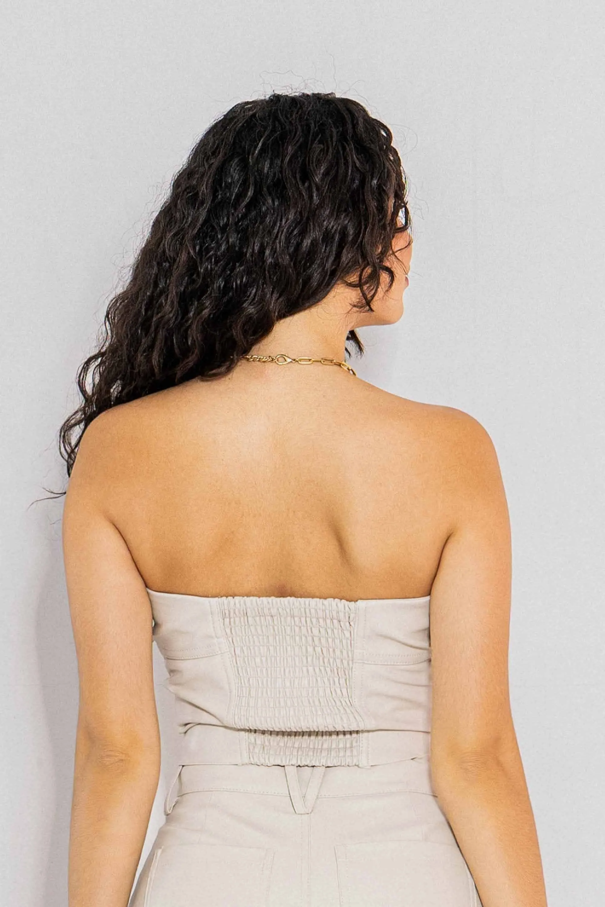 Vegan Leather Corset Top