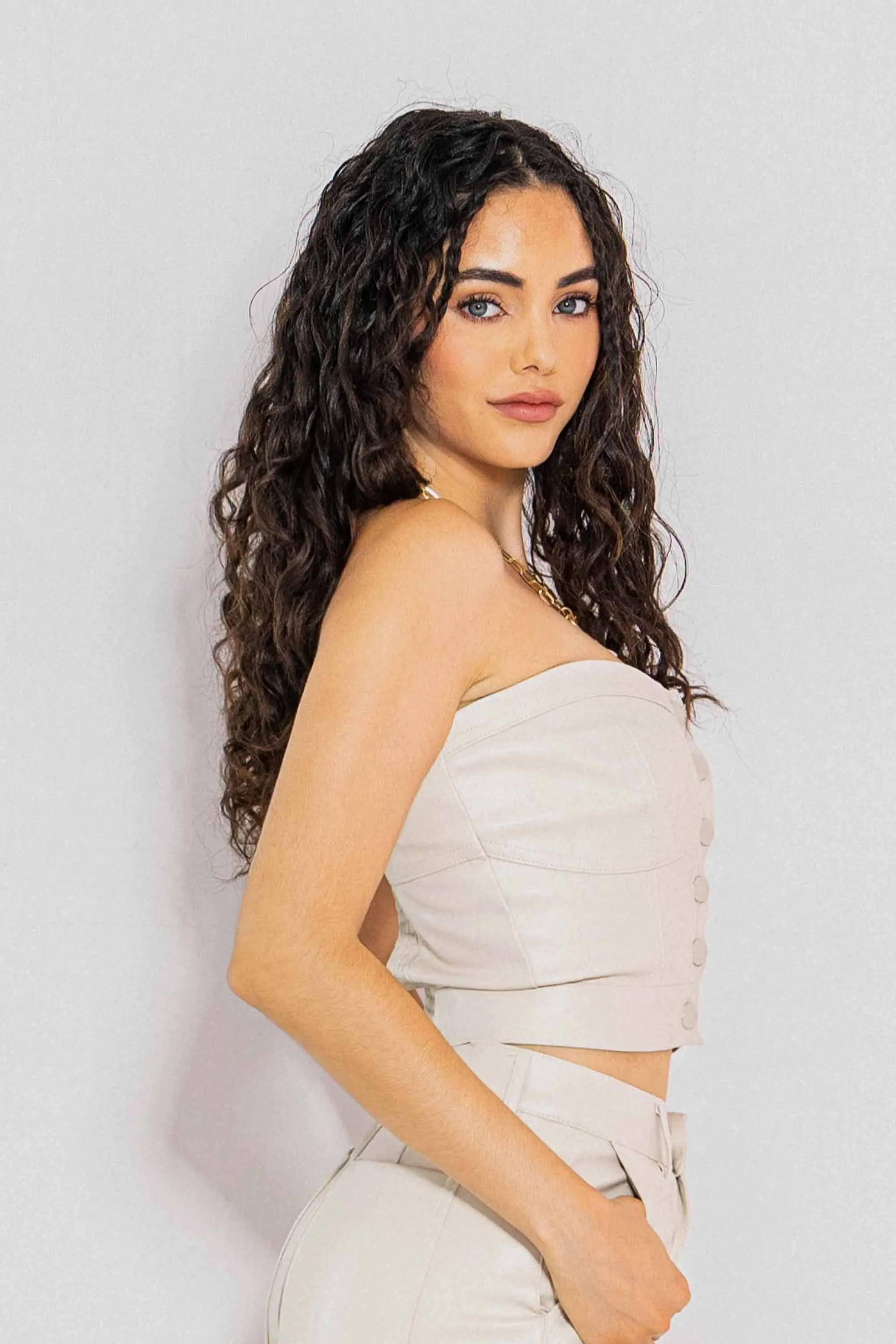 Vegan Leather Corset Top