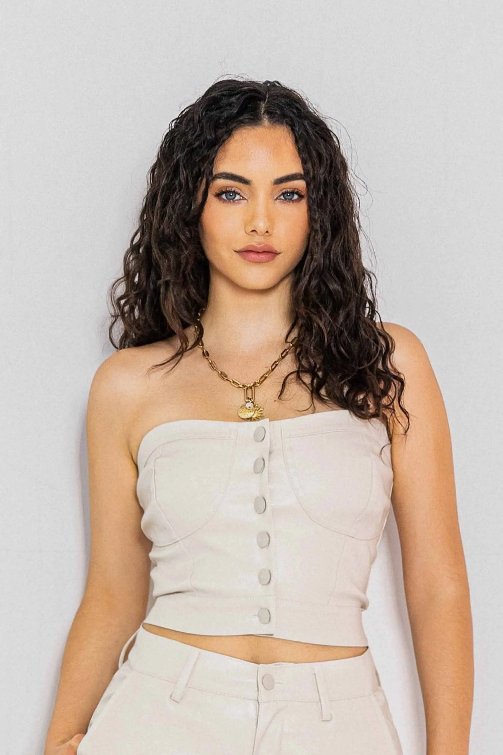 Vegan Leather Corset Top