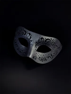 Vegan Leather Mask - Black