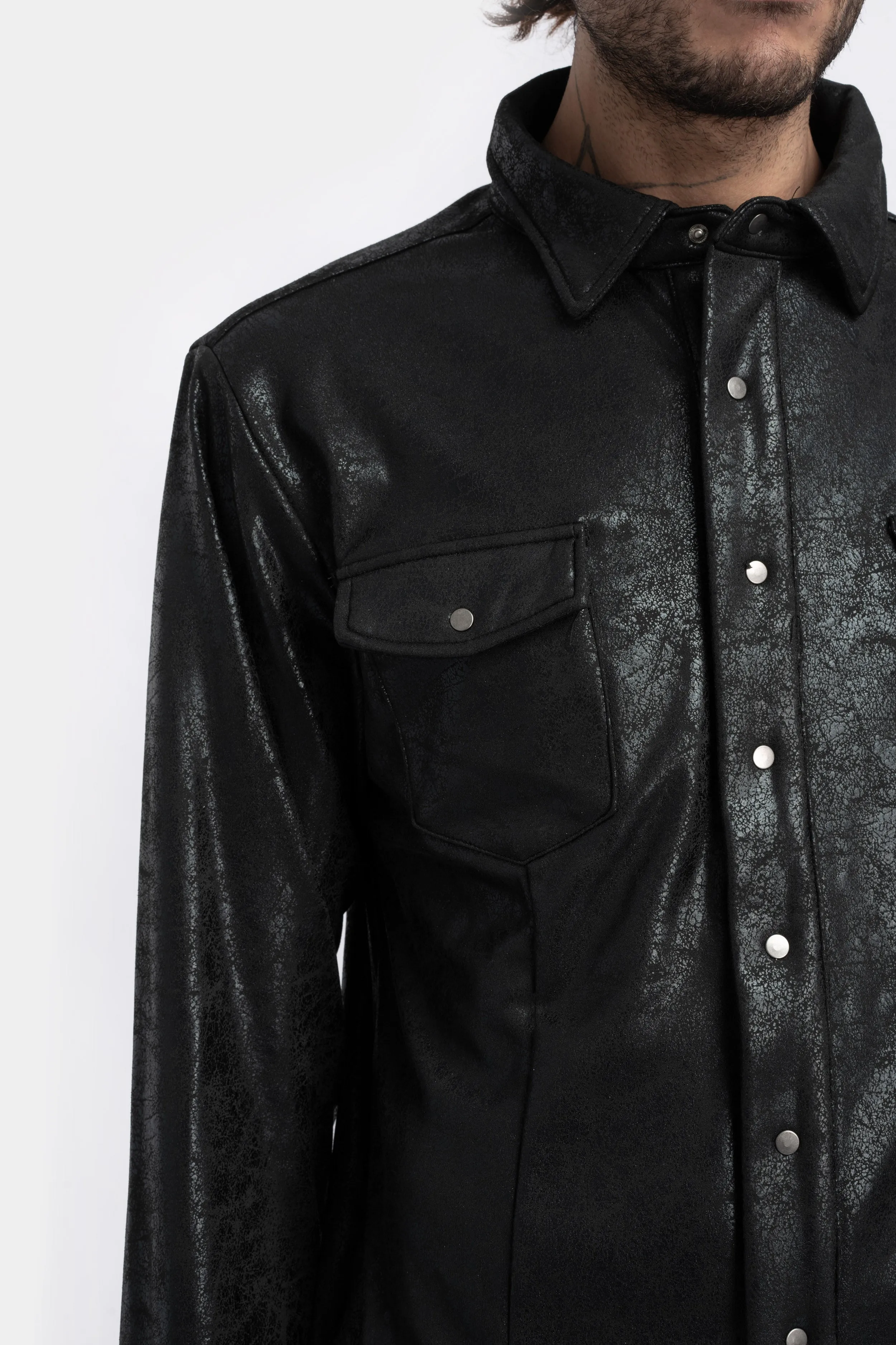 Vegan leather shirt