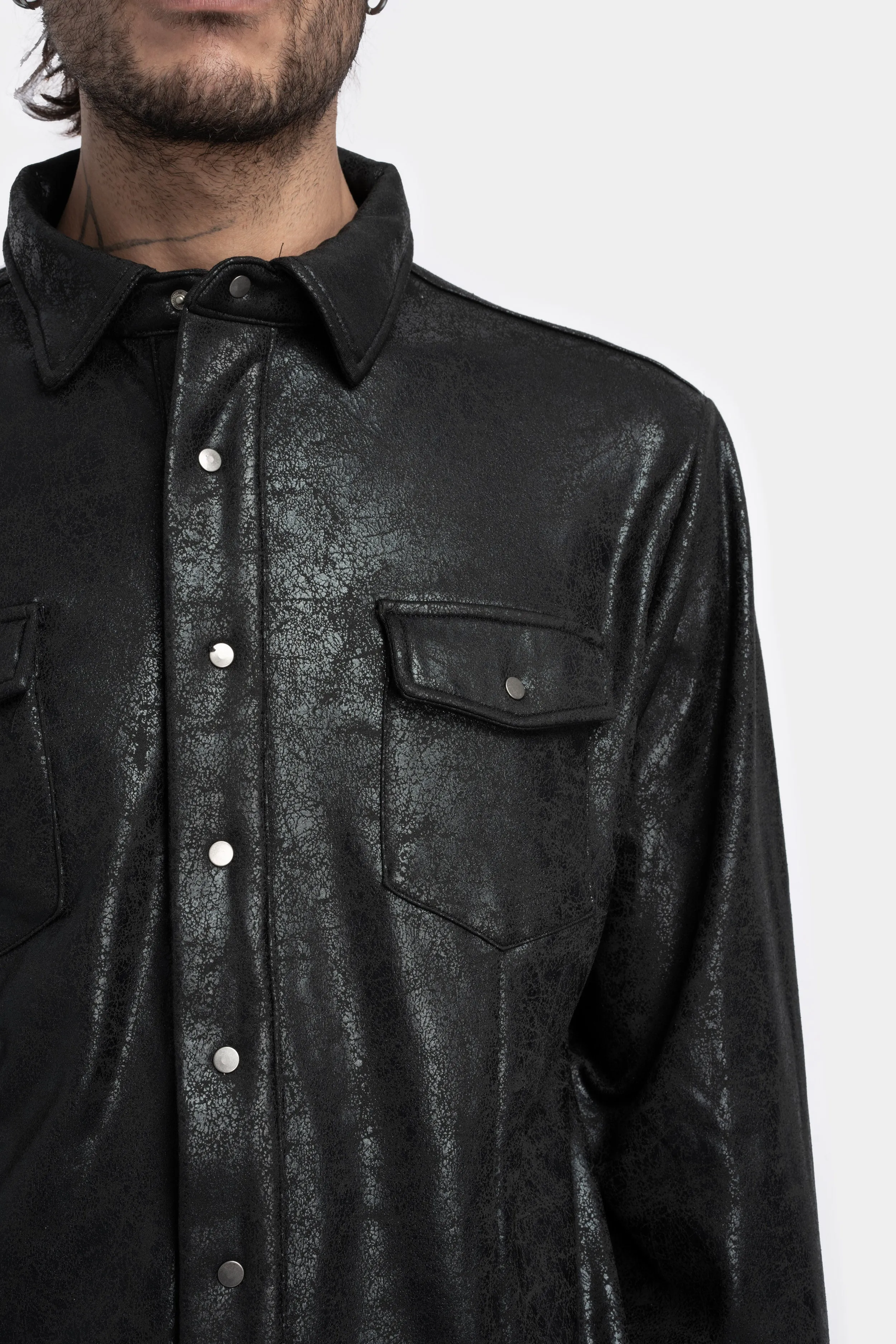 Vegan leather shirt