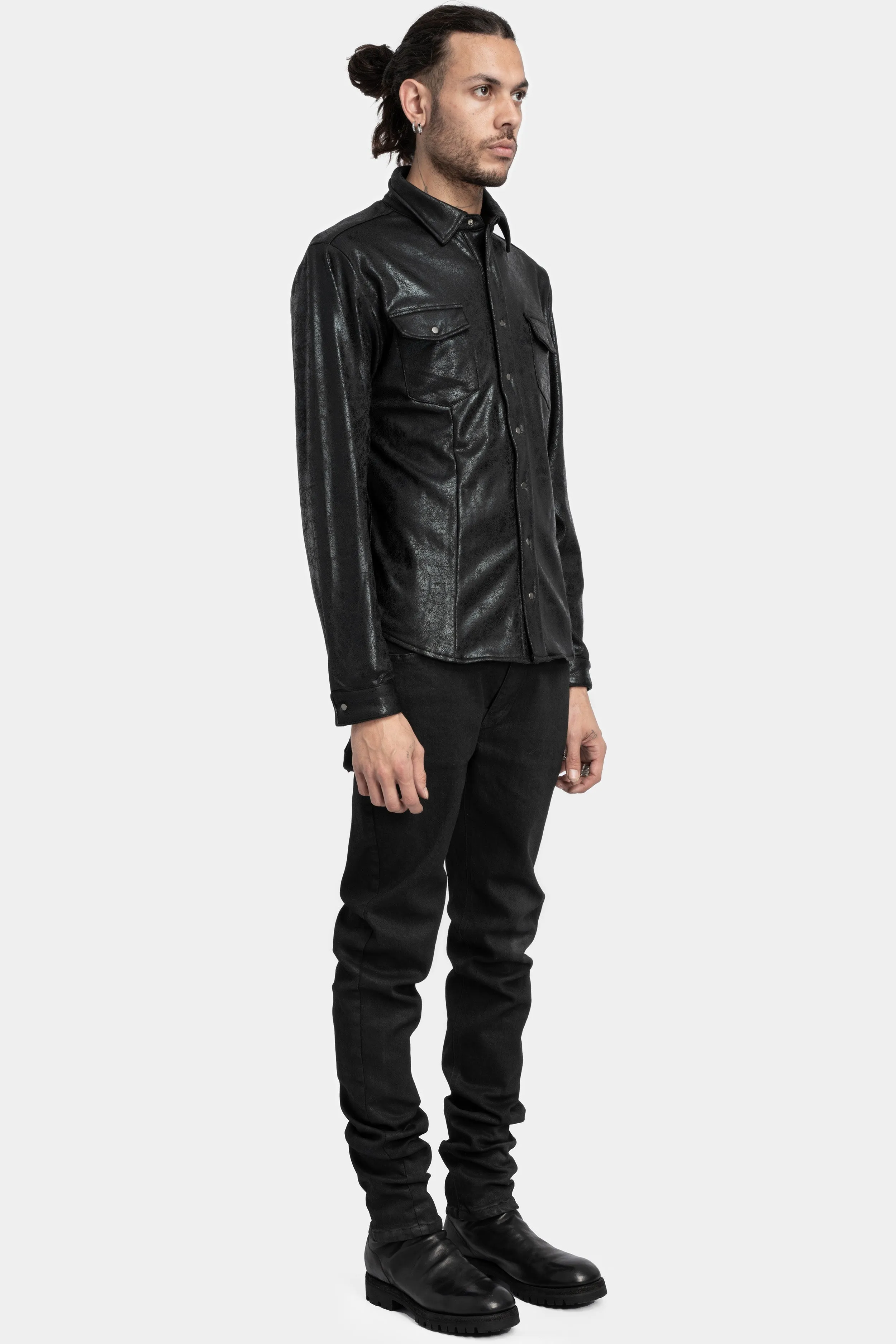 Vegan leather shirt