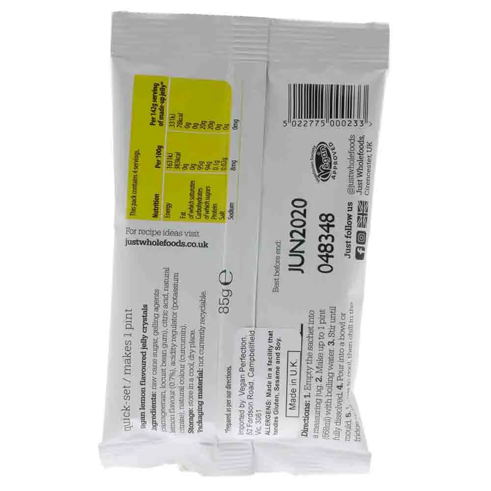 Vegan Lemon Jelly Crystals