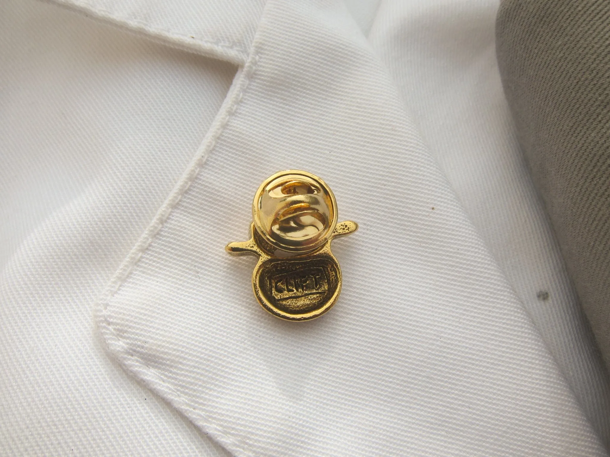Vertebra Gold Lapel Pin