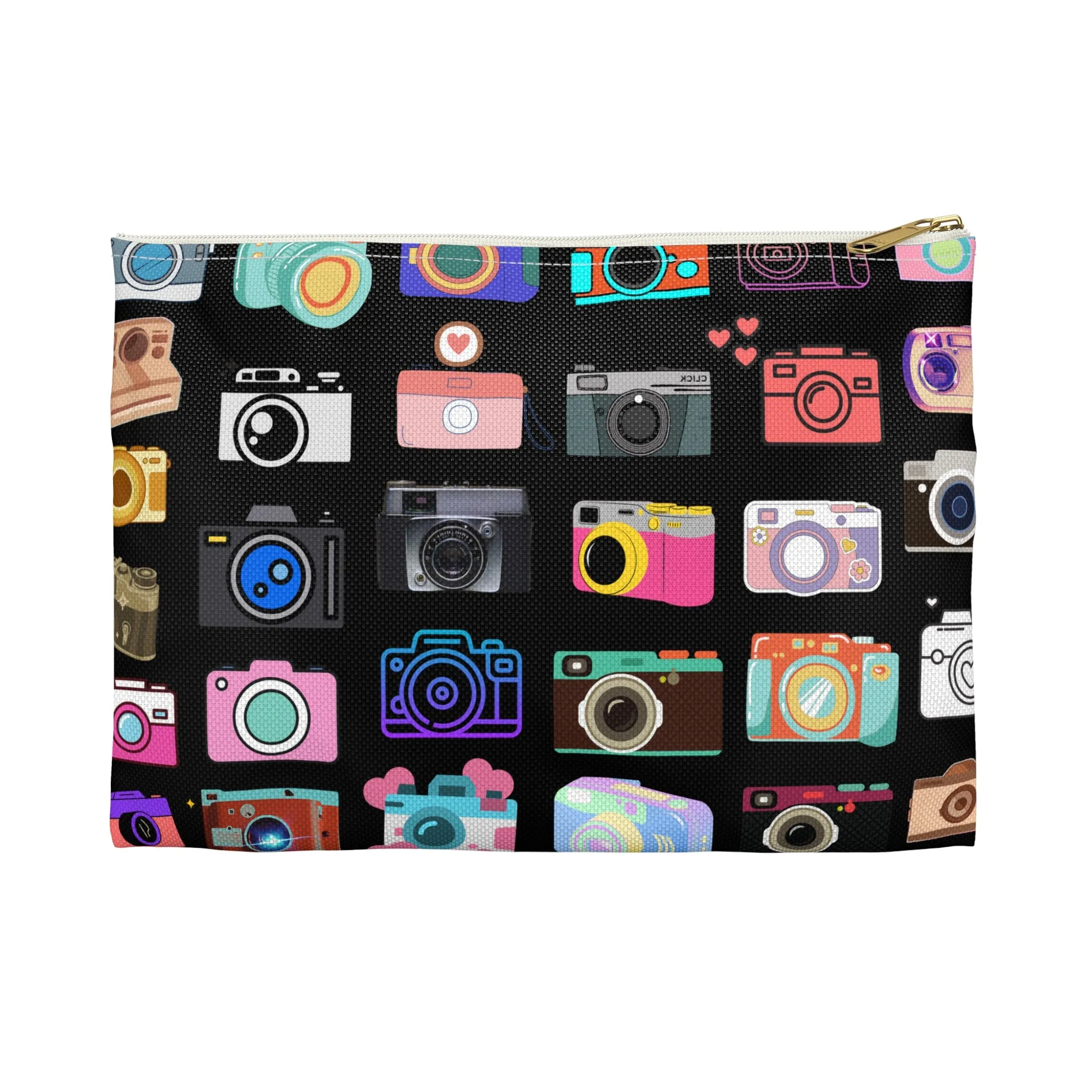 Vintage Cameras Zippered Accessory Pouch (FWS)