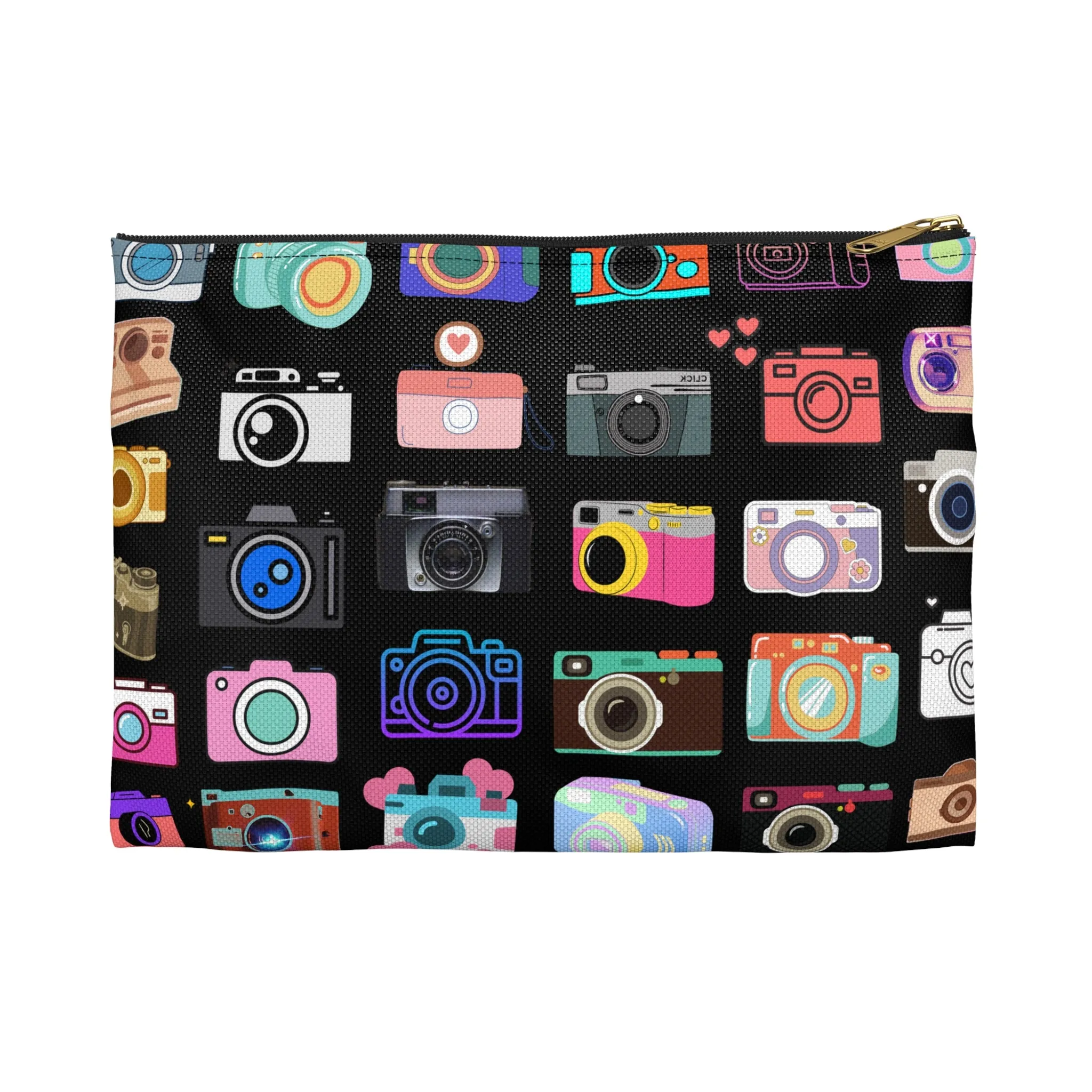 Vintage Cameras Zippered Accessory Pouch (FWS)