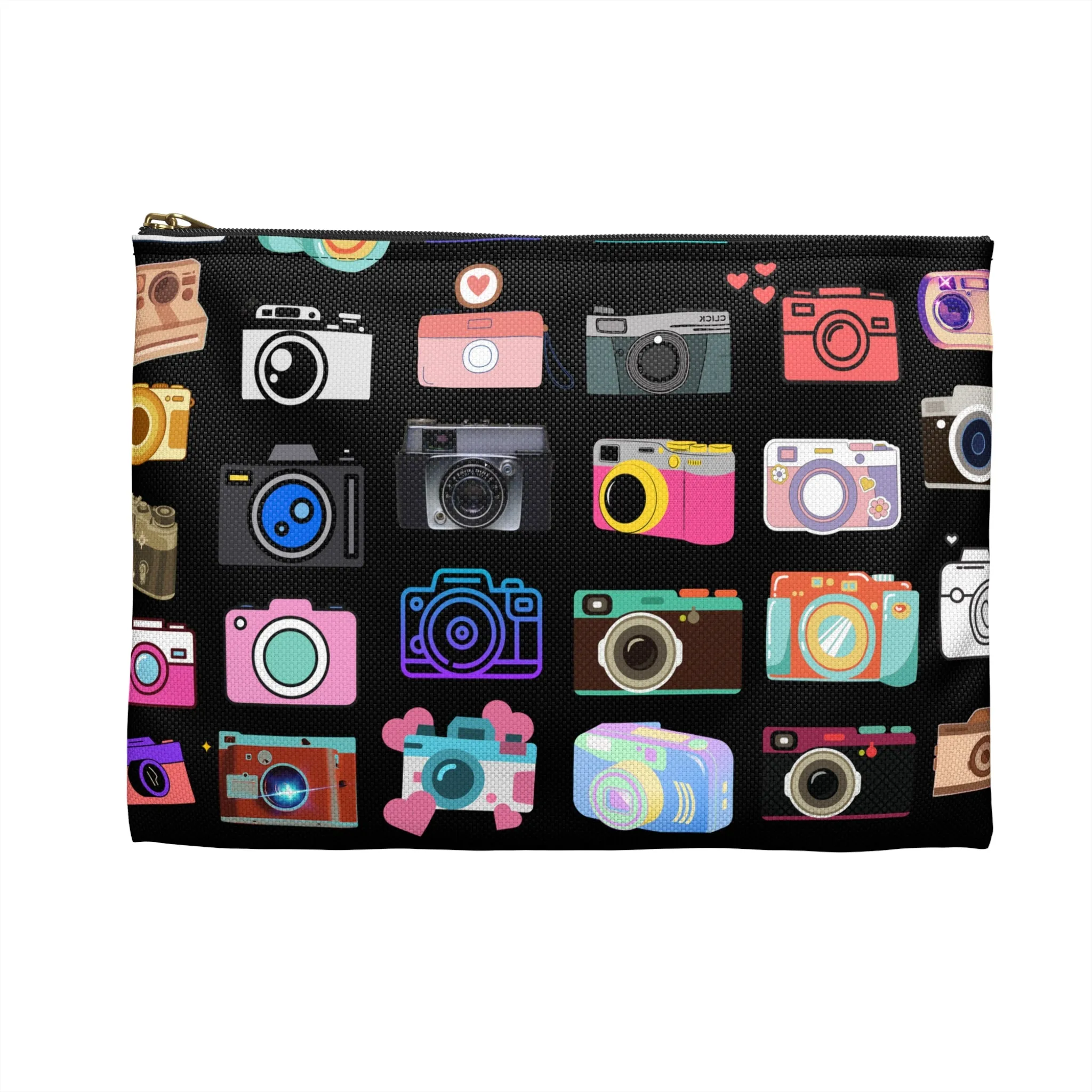 Vintage Cameras Zippered Accessory Pouch (FWS)