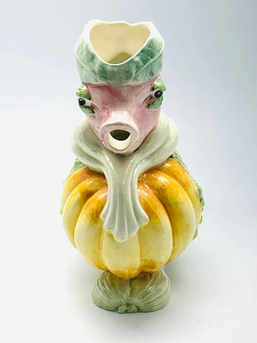 Vintage Ceramic Vegetables Piglet Pitcher