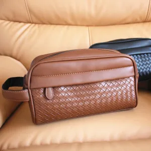 Vvsha  Christmas Gift Braided Textured-leather Clutch
