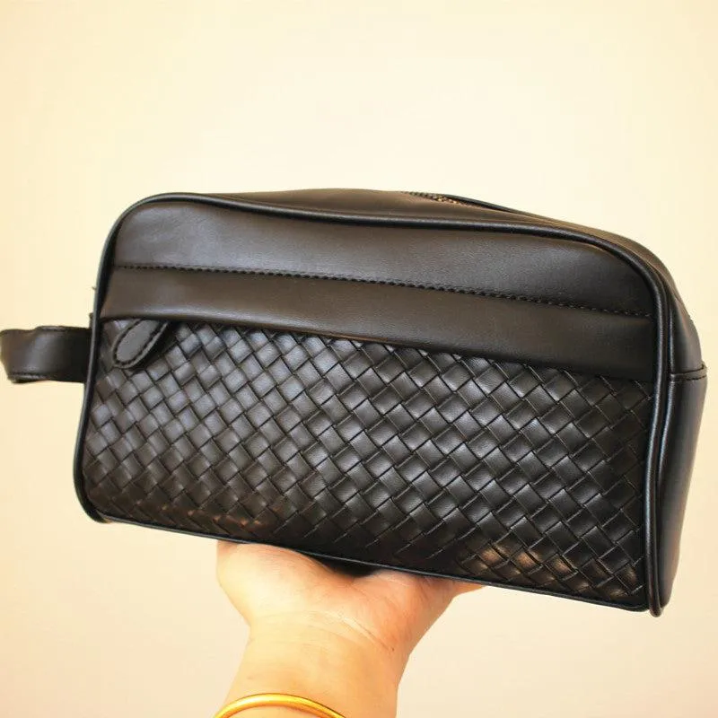 Vvsha  Christmas Gift Braided Textured-leather Clutch