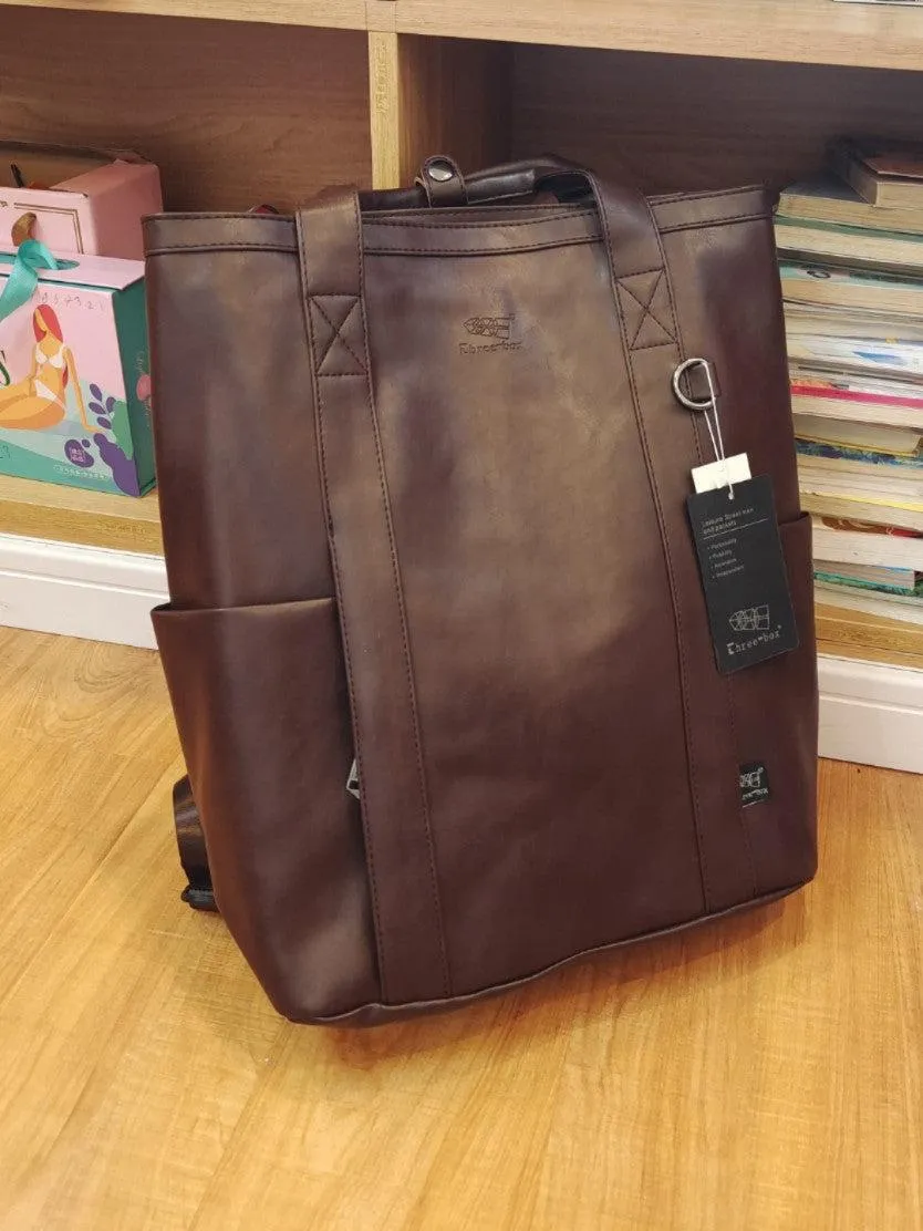 Vvsha  Christmas Gift Large Soft Leather Backpack