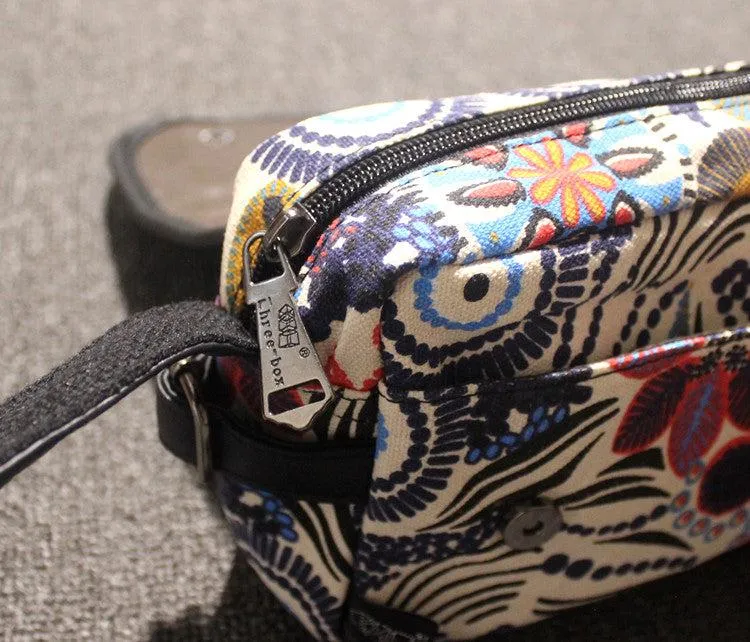 Vvsha  Christmas Gift Printed Canvas Crossbody Bag