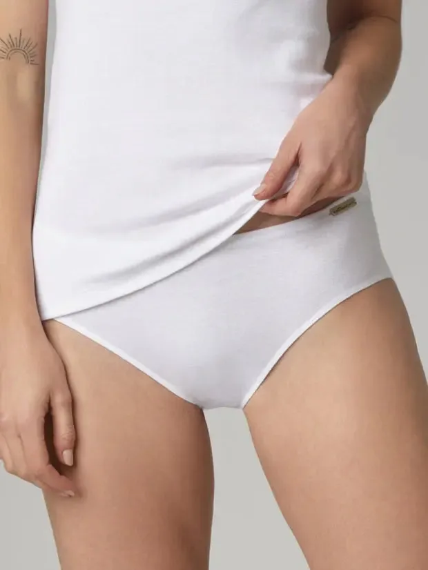 White Organic Cotton Panty by Comazo