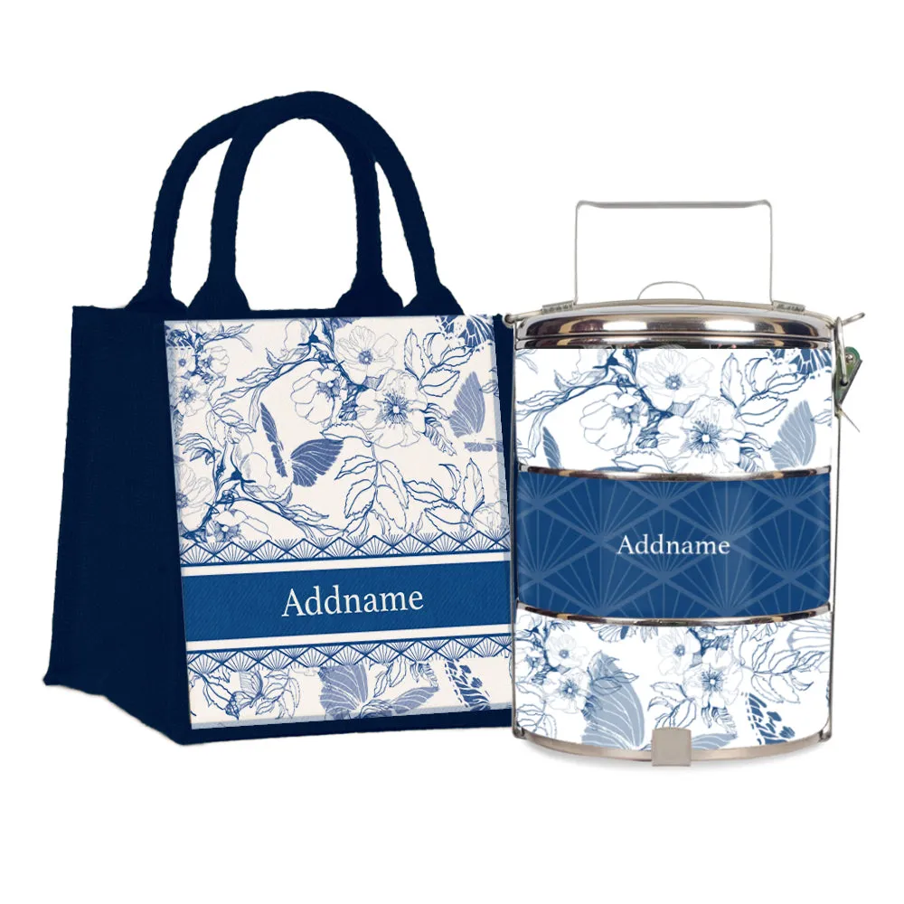 Wild Rose Artline Series 3-Tier Standard Medium 14cm Tiffin Carrier [FREE Custom Add Name]