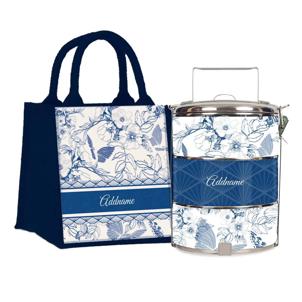 Wild Rose Artline Series 3-Tier Standard Medium 14cm Tiffin Carrier [FREE Custom Add Name]