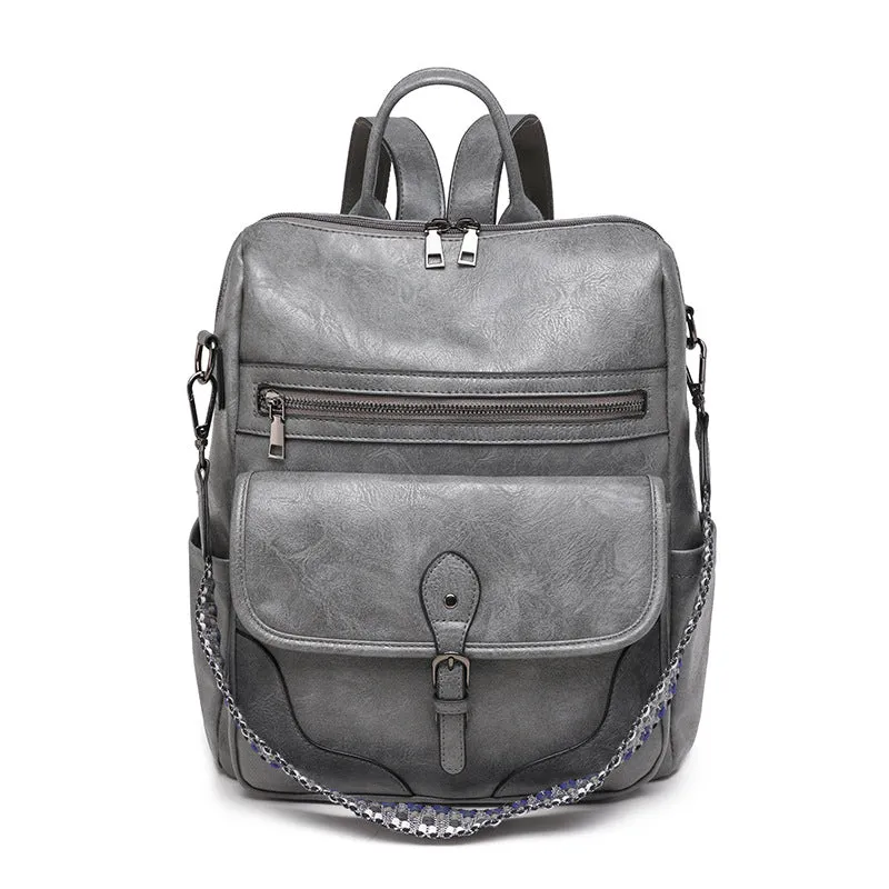 WOMEN'S BACKPACK LIGHTWEIGHT WOMEN'S RETRO BACKPACK LARGE CAPACITY LEISURE TRAVEL DUAL-PURPOSE SINGLE SHOULDER BAG