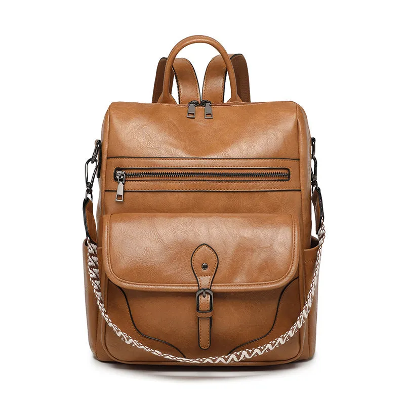 WOMEN'S BACKPACK LIGHTWEIGHT WOMEN'S RETRO BACKPACK LARGE CAPACITY LEISURE TRAVEL DUAL-PURPOSE SINGLE SHOULDER BAG