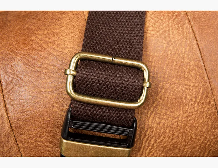 YAAGLE Handmade Cowhide Leather Waist Bag Mens Belt Bag Leather Fanny Pack YG7654