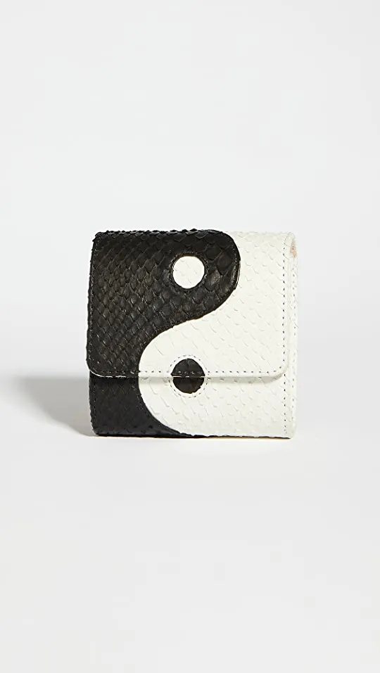 YIN-YANG WALLET WITH LEATHER LINK CHAIN STRAP