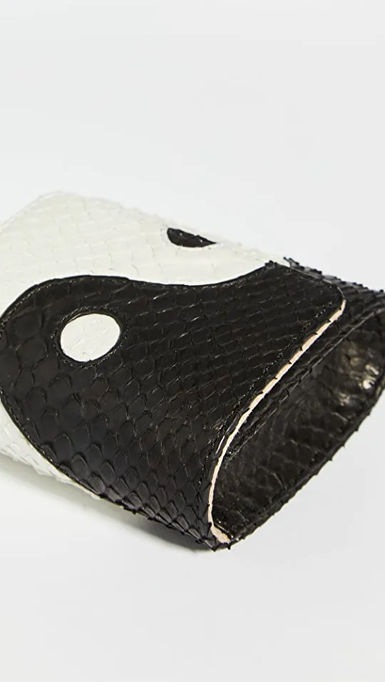 YIN-YANG WALLET WITH LEATHER LINK CHAIN STRAP