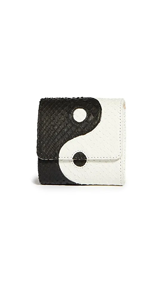 YIN-YANG WALLET WITH LEATHER LINK CHAIN STRAP