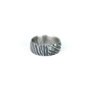 Zebra Textured Ring